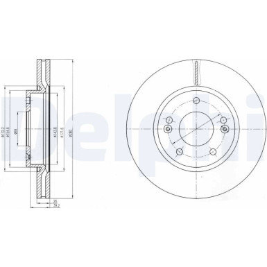 Delphi | Bremsscheibe | BG4281C