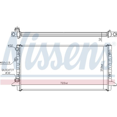 Nissens | Kühler, Motorkühlung | 65256