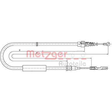 Metzger | Seilzug, Feststellbremse | 10.7512