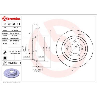 Brembo | Bremsscheibe | 08.C823.11