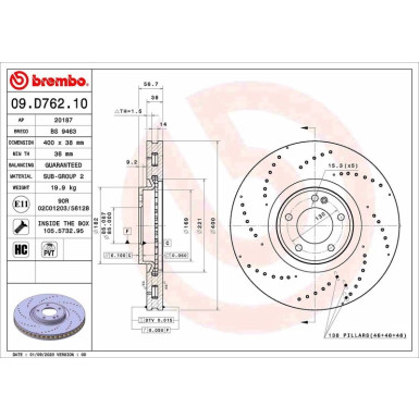 Brembo | Bremsscheibe | 09.D762.10