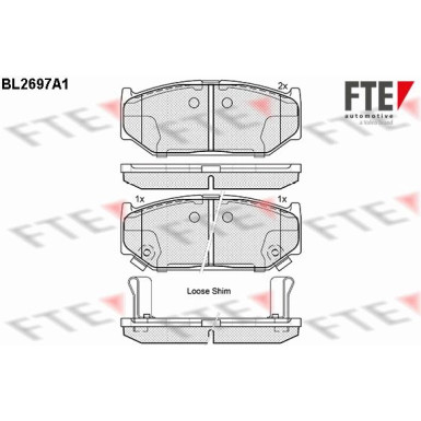 FTE | Bremsbelagsatz, Scheibenbremse | 9010925