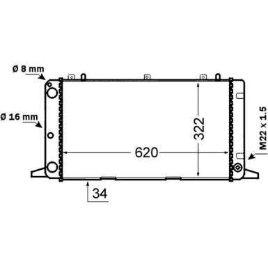 Mahle | Kühler, Motorkühlung | CR 1415 000S