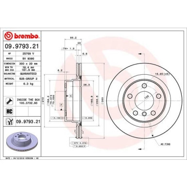 Brembo | Bremsscheibe | 09.9793.21