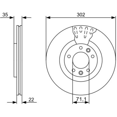 BOSCH | Bremsscheibe | 0 986 479 500