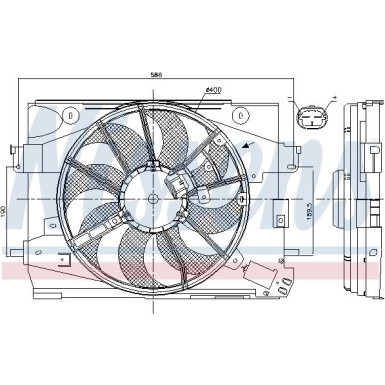 Nissens | Lüfter, Motorkühlung | 85892