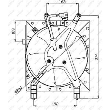 NRF | Lüfter, Motorkühlung | 47044
