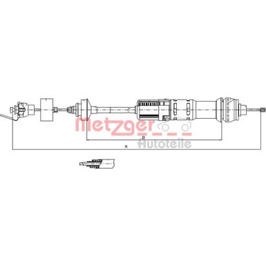 Metzger | Seilzug, Kupplungsbetätigung | 11.2284