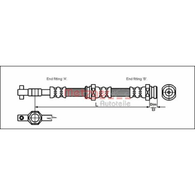 Metzger | Bremsschlauch | 4113304