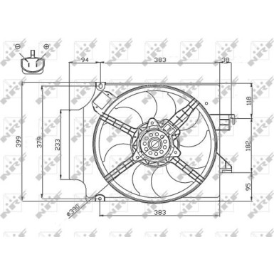NRF | Lüfter, Motorkühlung | 47748