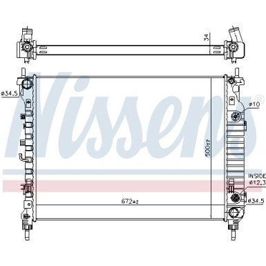 Nissens | Kühler, Motorkühlung | 606256