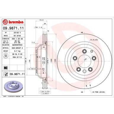 Brembo | Bremsscheibe | 09.9871.11