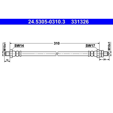 ATE | Bremsschlauch | 24.5305-0310.3