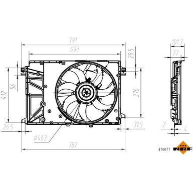 NRF | Lüfter, Motorkühlung | 470077