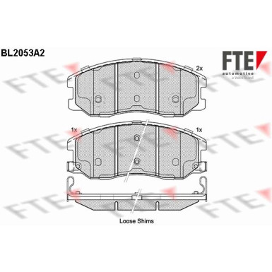 FTE | Bremsbelagsatz, Scheibenbremse | 9010637