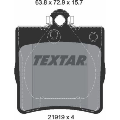 Textar | Bremsbelagsatz, Scheibenbremse | 2191903