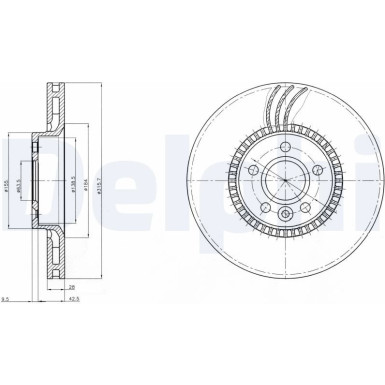 Delphi | Bremsscheibe | BG4123