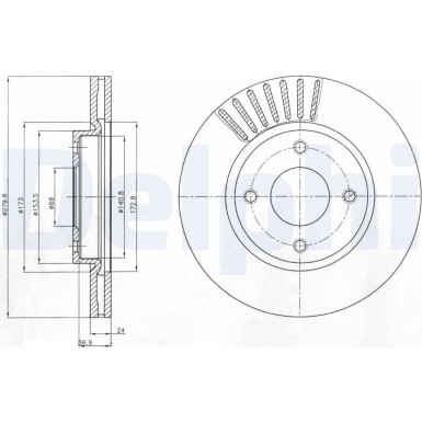 Delphi | Bremsscheibe | BG4337