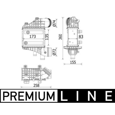 Mahle | Ladeluftkühler | CI 552 000P