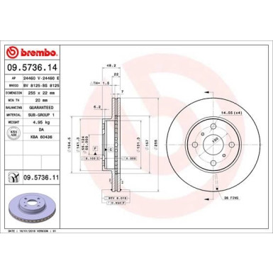 Brembo | Bremsscheibe | 09.5736.11