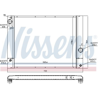 Nissens | Kühler, Motorkühlung | 60772