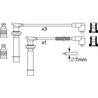 BOSCH | Zündleitungssatz | 0 986 357 239