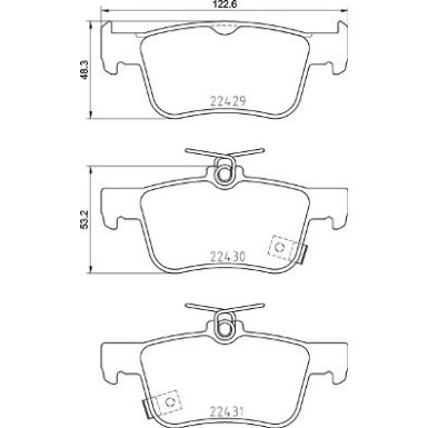 Brembo | Bremsbelagsatz, Scheibenbremse | P 28 089