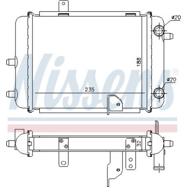 Nissens | Kühler, Motorkühlung | 60363
