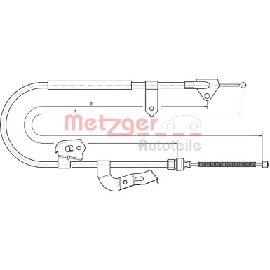 Metzger | Seilzug, Feststellbremse | 10.4511