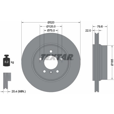 Textar | Bremsscheibe | 92141603