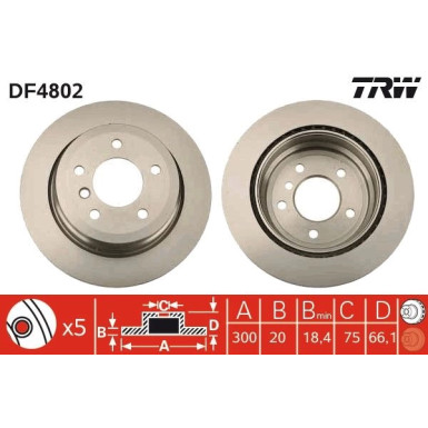 TRW | Bremsscheibe | DF4802