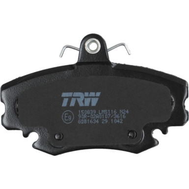TRW | Bremsbelagsatz, Scheibenbremse | GDB1634 TRW | Bremsbelagsatz, Scheibenbremse | GDB1634