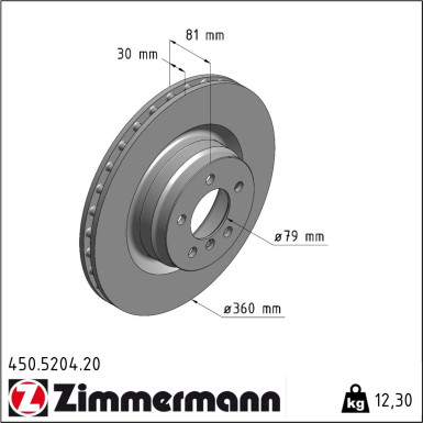 Zimmermann | Bremsscheibe | 450.5204.20