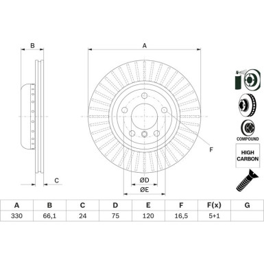 BOSCH | Bremsscheibe | 0 986 479 E07