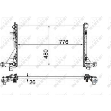 NRF | Kühler, Motorkühlung | 58482A