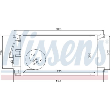Nissens | Kondensator, Klimaanlage | 94797