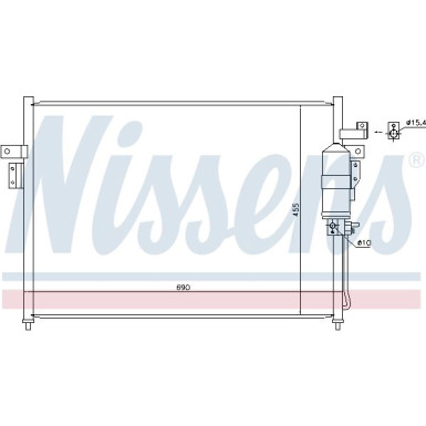 Nissens | Kondensator, Klimaanlage | 940445