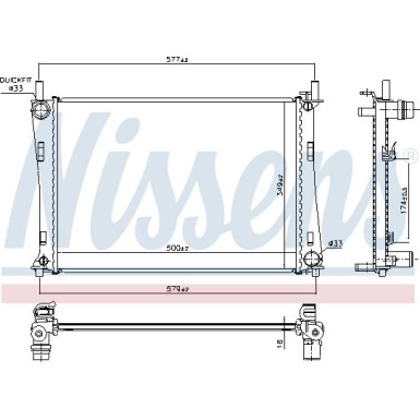 Nissens | Kühler, Motorkühlung | 62028A