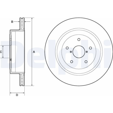 Delphi | Bremsscheibe | BG4775C