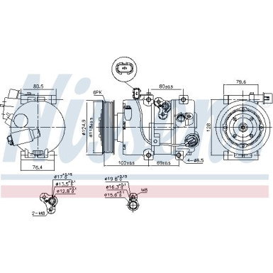 Nissens | Kompressor, Klimaanlage | 890644