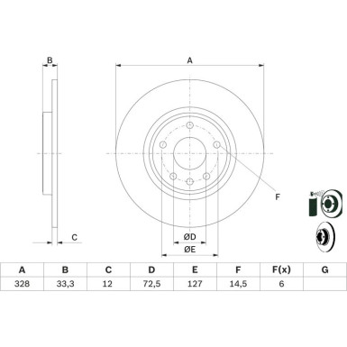 BOSCH | Bremsscheibe | 0 986 479 E57