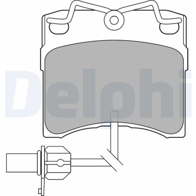 Delphi | Bremsbelagsatz, Scheibenbremse | LP1535