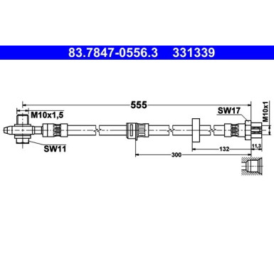 ATE | Bremsschlauch | 83.7847-0556.3