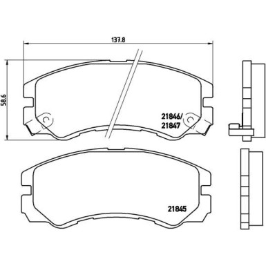 Brembo | Bremsbelagsatz, Scheibenbremse | P 59 020