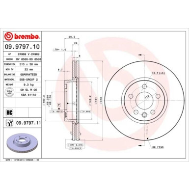 Brembo | Bremsscheibe | 09.9797.11