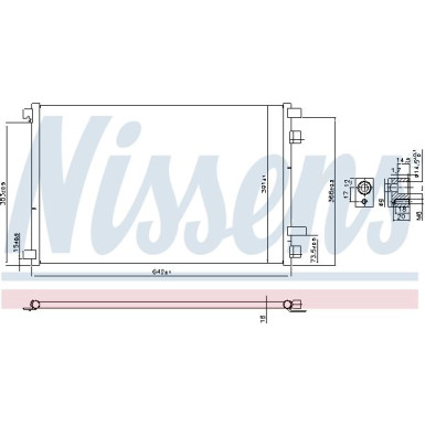 Nissens | Kondensator, Klimaanlage | 94626