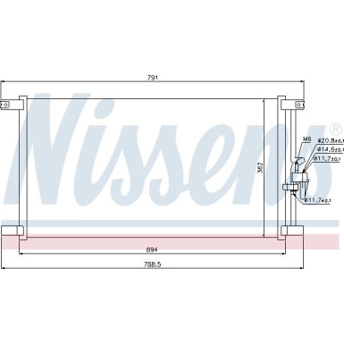 Nissens | Kondensator, Klimaanlage | 94798