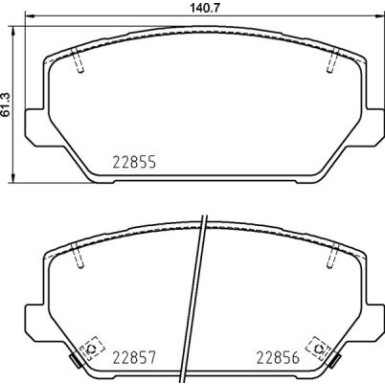 Brembo | Bremsbelagsatz, Scheibenbremse | P 30 102