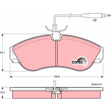 TRW | Bremsbelagsatz, Scheibenbremse | GDB1106