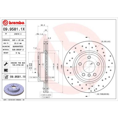 Brembo | Bremsscheibe | 09.9581.1X